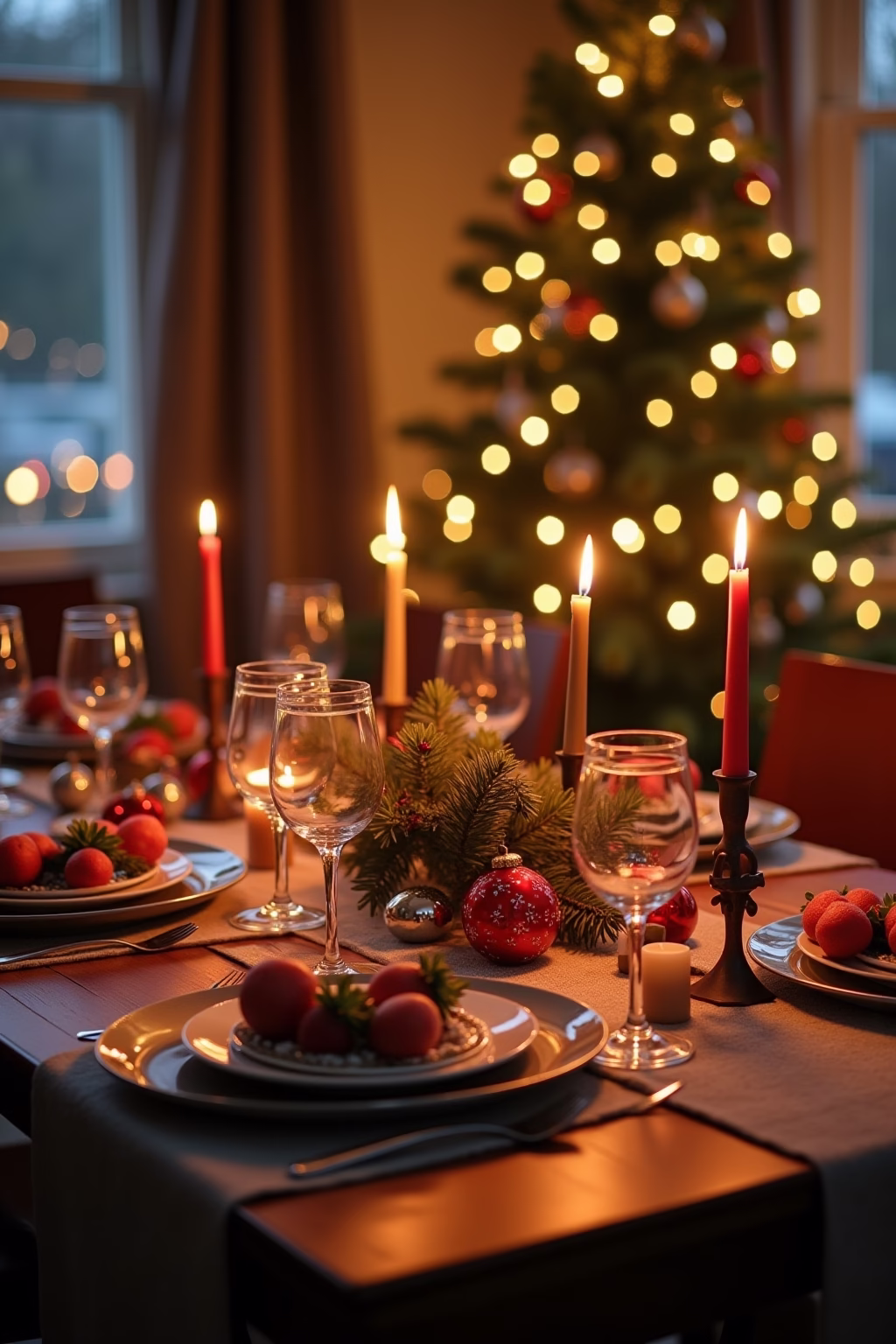 weihnachtsdekoration ideen tisch outline 1