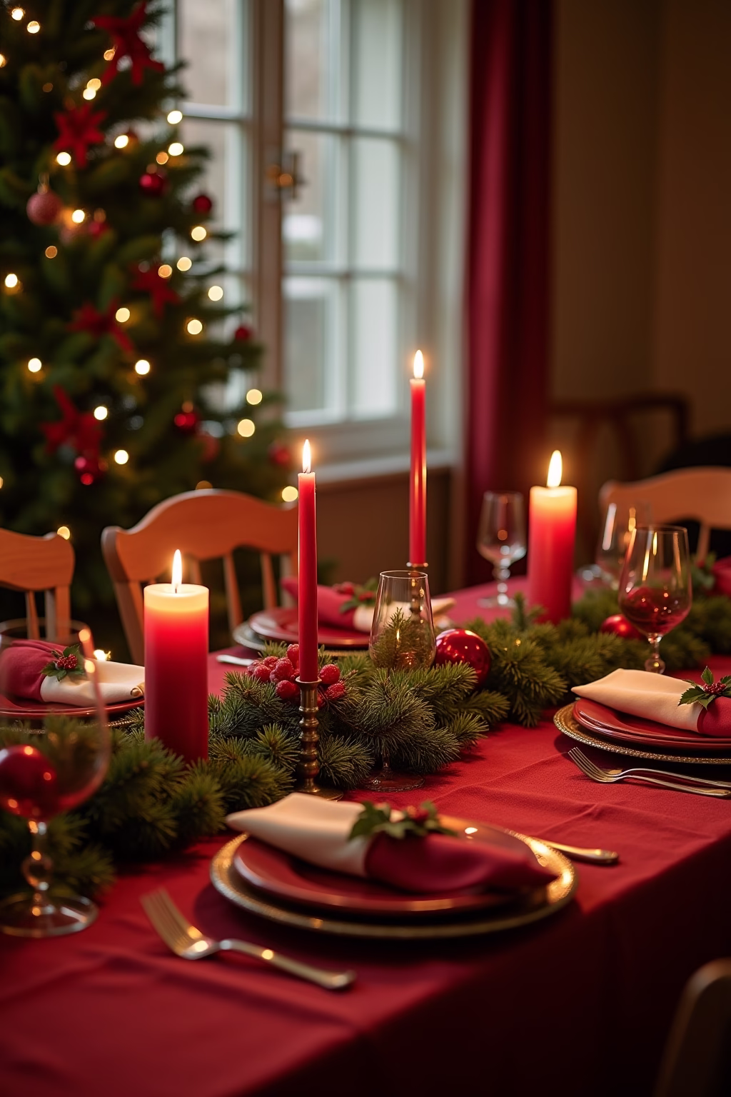 weihnachtsdekoration ideen tisch outline 2