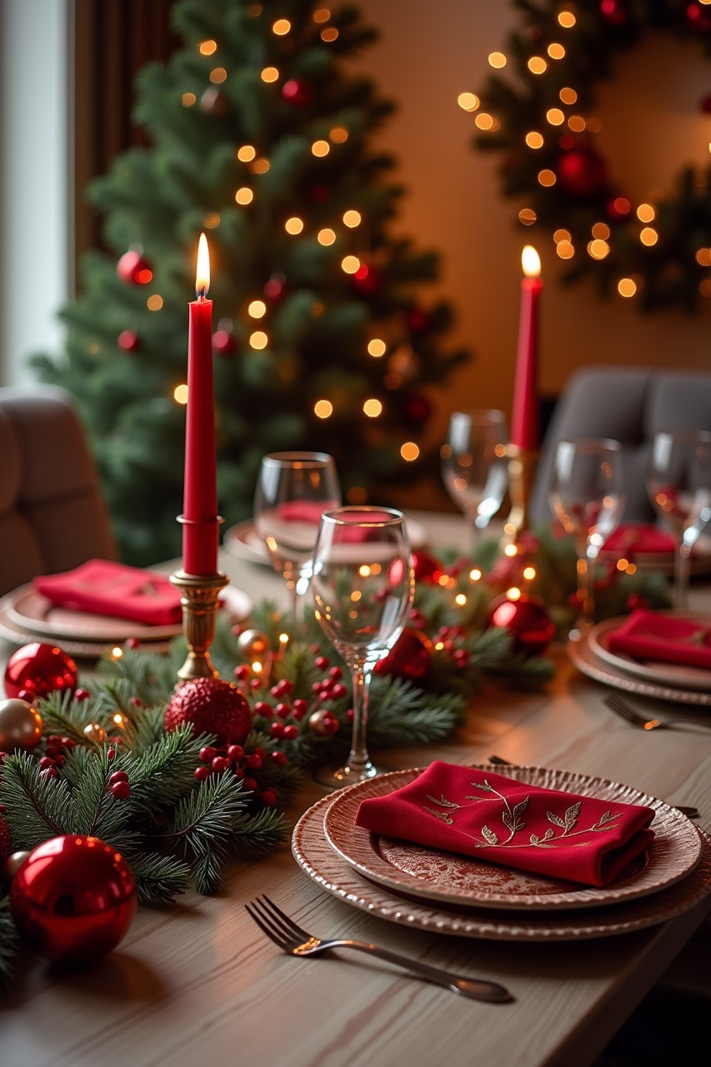 weihnachtsdekoration ideen tisch outline 6