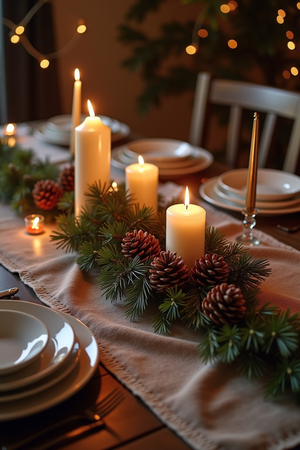 weihnachtsdekoration ideen tisch outline 8