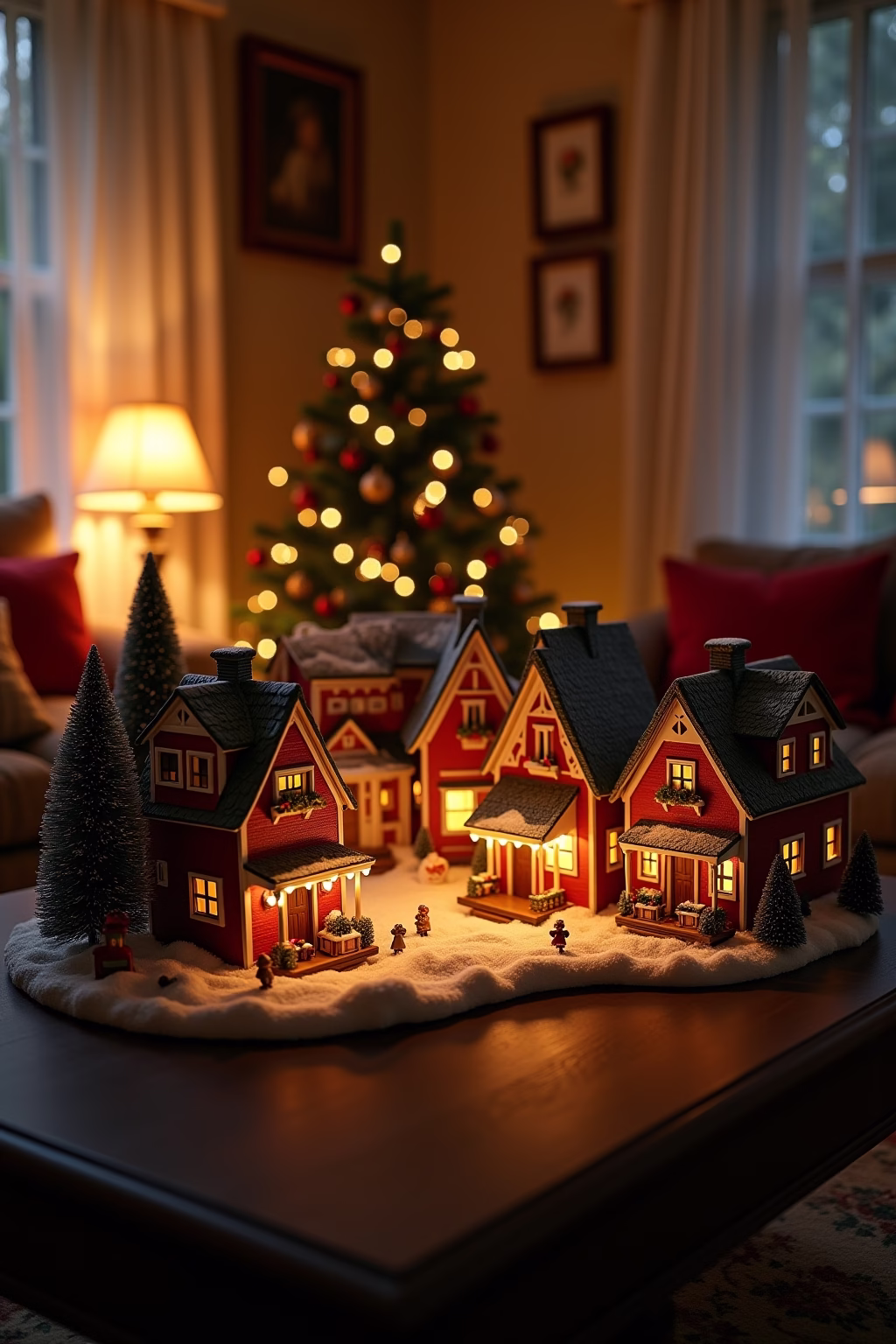 weihnachtsdorf deko ideen outline 2