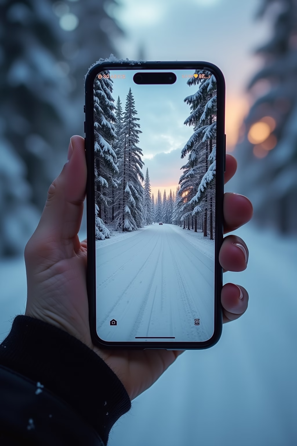 winter hintergrundbilder iphone outline 3